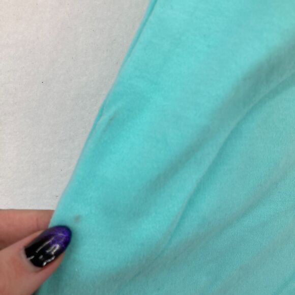 Quacker Factory Lace Sleeve Blouse Button Up V Neck Blue‎ Knit Boho Women's 3X - Picture 11 of 16